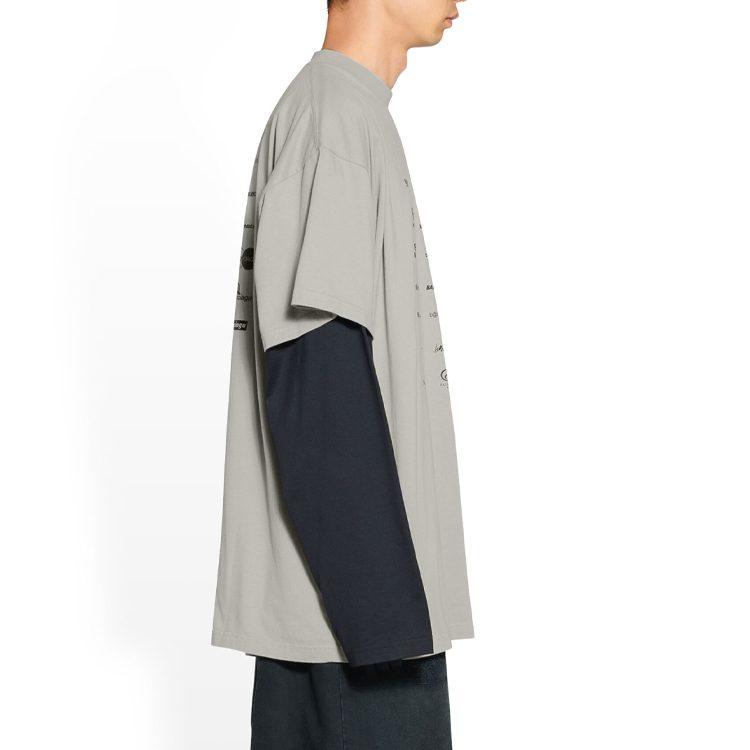 Balenciaga T Shirt Loose Fit Unisex Gray 712398TNVQ71342
