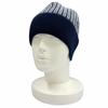 Excellent HERMES Knit cap H232019N H-pattern Hope Beanie Navy cashmere Women M Used