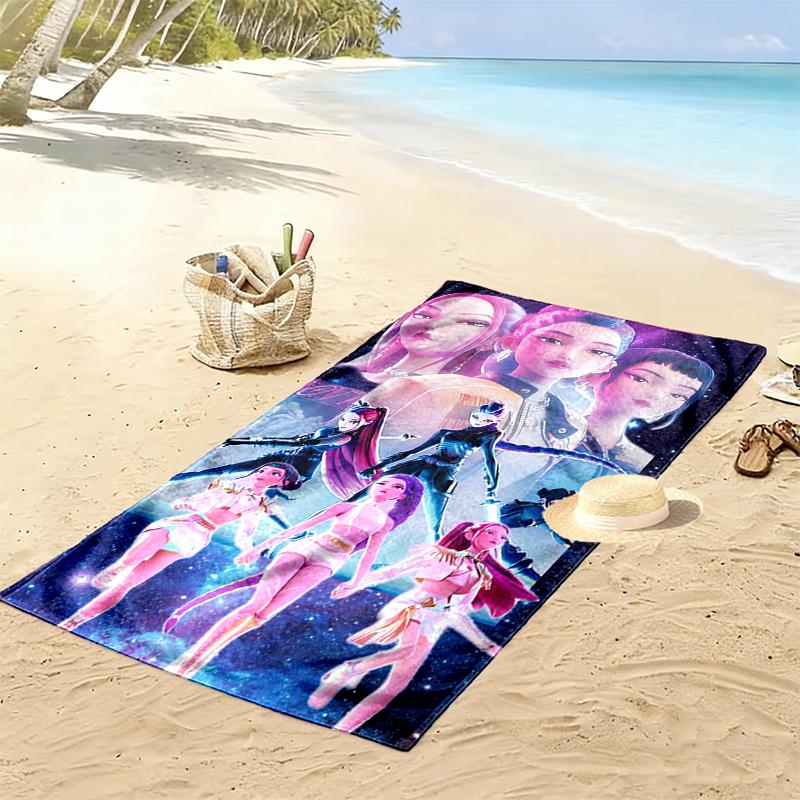 Kpop Demon Hunters Beach Towel Suitable for Various Scenarios Such As Kitchen, Bathroom and Beach Swimming