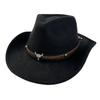 Popular Thousand Bird Grid Double-Sided Top Hat Autumn And Winter Warm British Jazz Hat Personalized Performance Cowboy Hat
