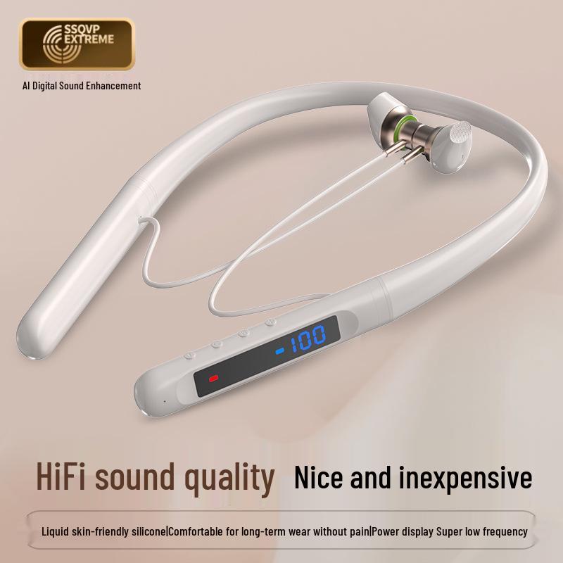 Sport Bluetooth Neckband Earphones with Long Battery Life and Heavy Bass
