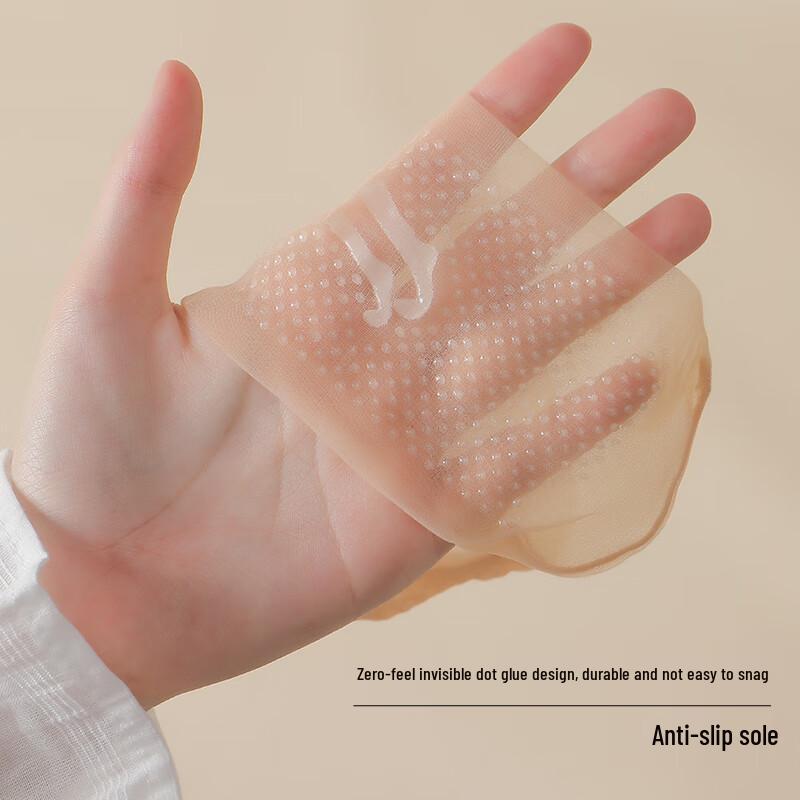 Langsha Women's Silicone Anti-Slip Crystal Silk Socks