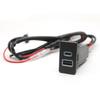 Dual USB and Type C Ports Car Charger for Nissan Patrol Y60 Y61 Phone Charger Auto Adapter 12V 2.1A LED Light