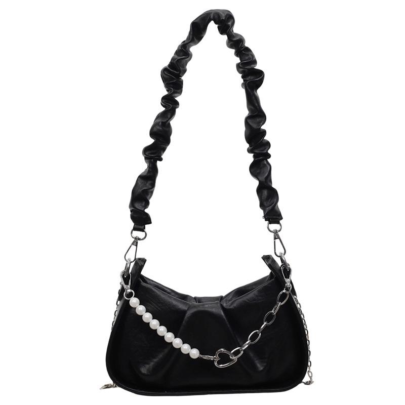 Folded Cloud-shaped Design for A Bag. Women's Fashionable Bag for The Armpit. Single Shoulder Strap Crossbody Bag.