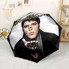 Elvis Customized Name Umbrella Automatic Umbrella with 8-Rib Foldable Design Perfect for Outdoor Adventures Fashionable Accessory Gift for Festivals