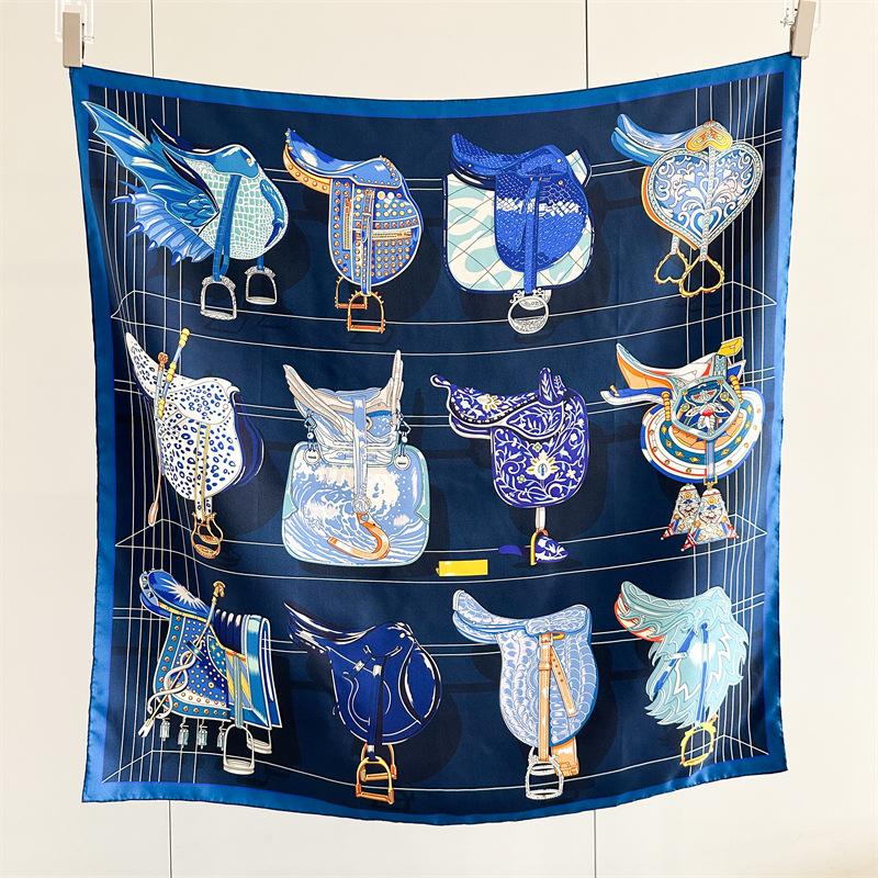 88x88cm 100% Mulberry Silk Twill Scarf Luxury Oversized Square Shawl Elegant Women's Wrap for Spring Summer