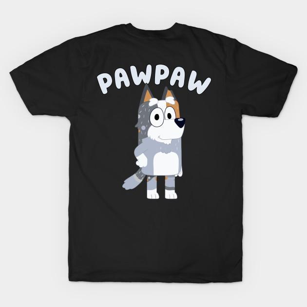 

Men Black Print T-shirt Vintage Pawpaw Bluey Cartoon No-Cut Transfer Paper Print Cotton Tshirt L чорний