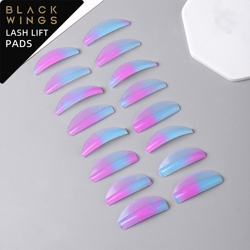 BLACKWINGS 8 Paar Silikon-Dauerwellenpads für Wimpern, Lockenpads für Wimpernlift, mit Größenleitfaden, hypoallergene wiederverwendbare Accessoires