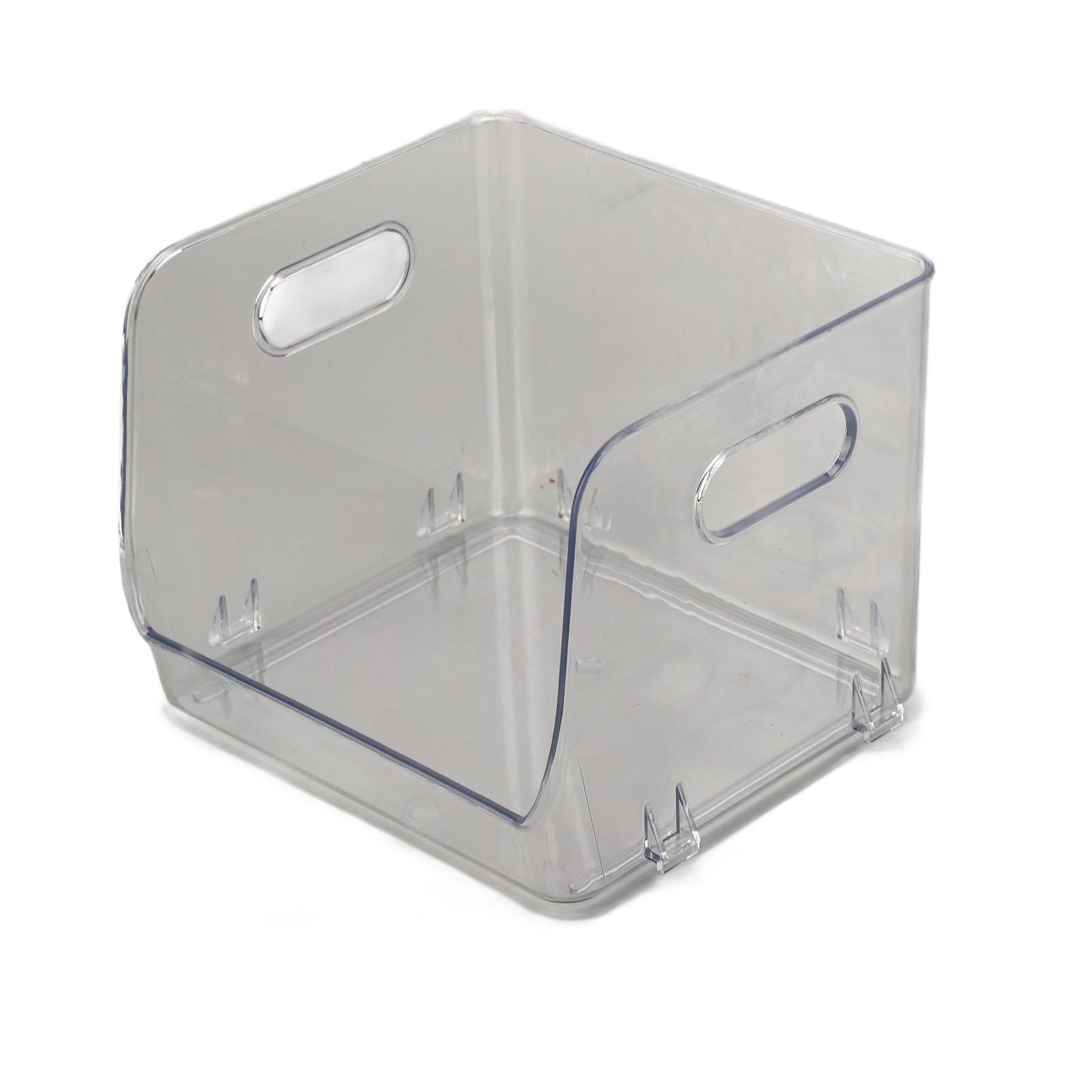 

Storage Holder Transparent Stackable Design Waterproof Dustproof Double Handles PET Storage Container