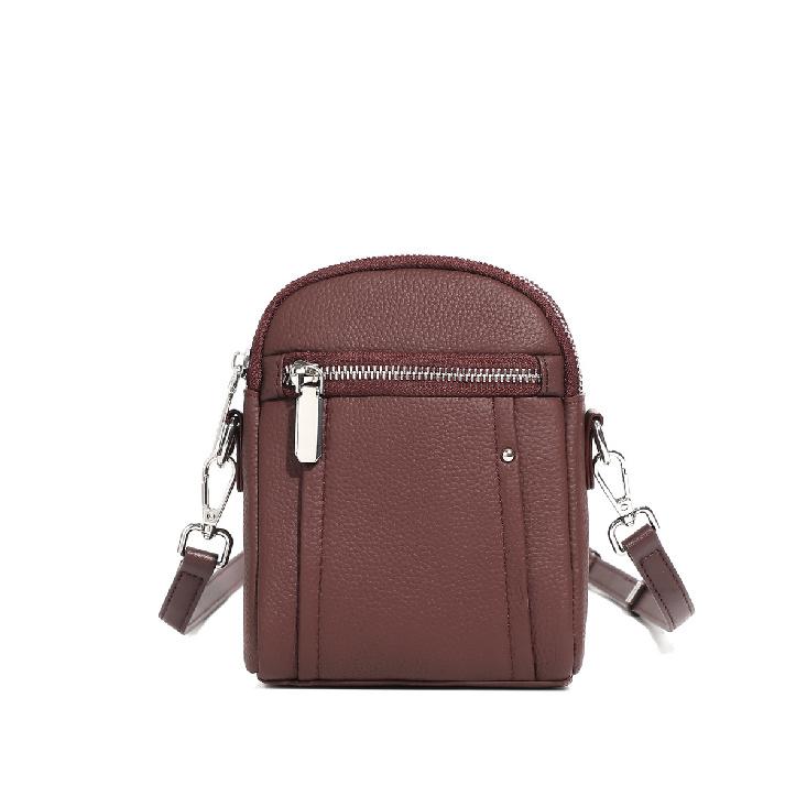 TOGO top-grain leather phone bag, mini versatile shoulder crossbody bag, new women's casual handbag, coin purse