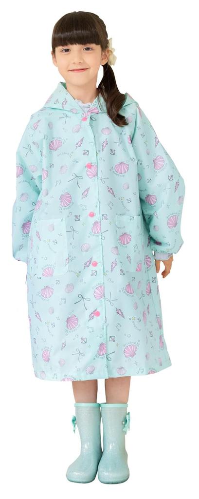 Raincoat for Suitable for School for Girls and Jewelry and Candy with Storage Seashell 120cm [Arisana] Kids, Bags, Children, Patterns, Pouch, A. Mint,