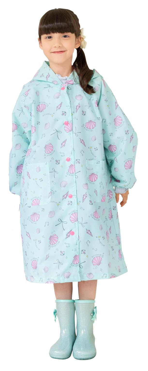 

Raincoat for suitable for school for girls and jewelry and candy with storage Seashell 120cm [Arisana] kids, bags, children, patterns, pouch, A. Mint,