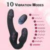 Strapless Strap-on Dildos Vibrator with Remote Control for Women Lesbian Couples G Spot Sex Toys with Clitoris Stimulator Double-headed Masturbator
