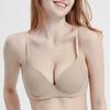 Nahtloser BH Damen 32D Push-Up-BH Satin Uni Große Brust Dünne Unterwäsche Damen Weicher Bügel Sammeln Unsichtbar Sexy Bralette