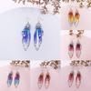 Women Earrings Butterfly Wing Gradient Color Rhinestone Ear Hook Jewelry