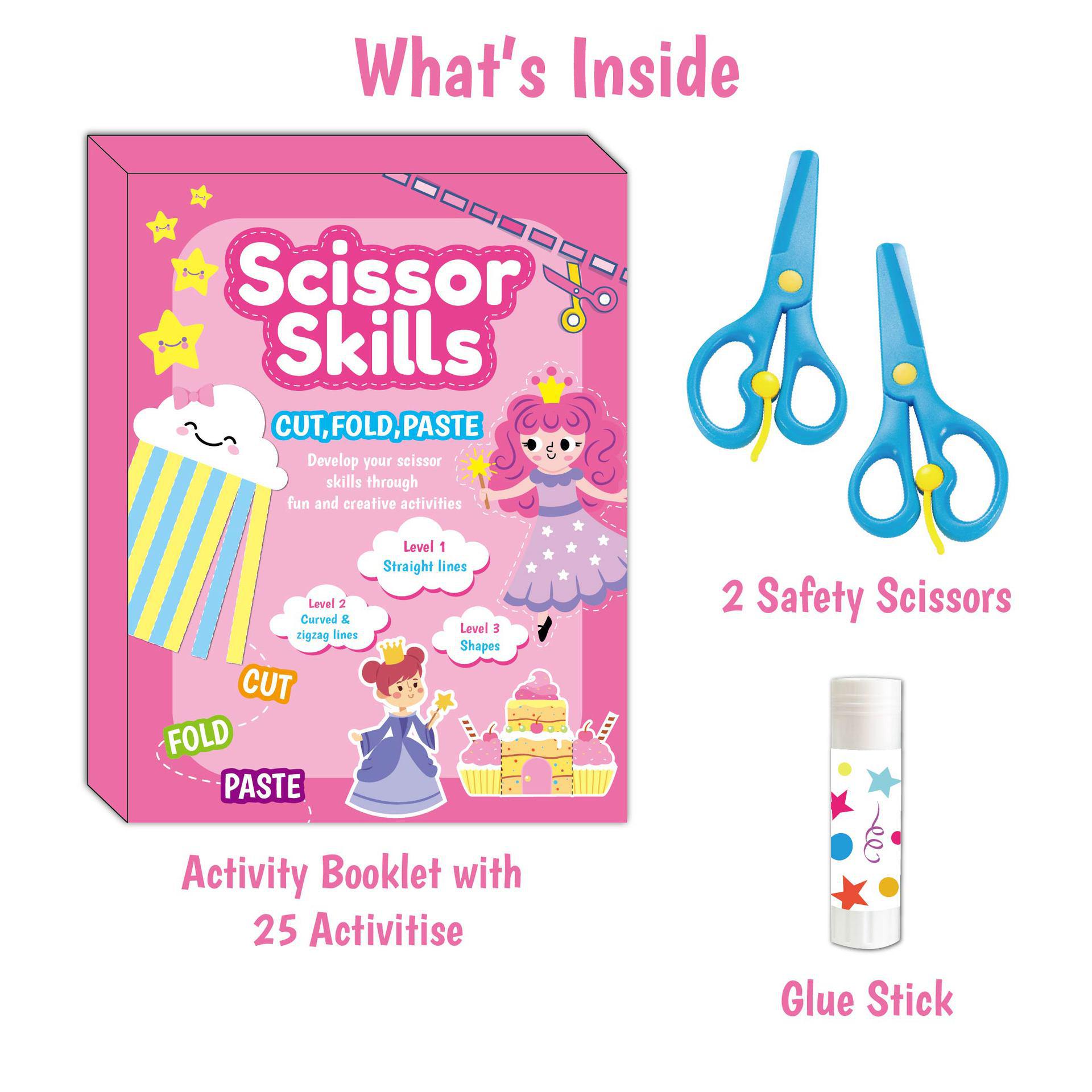 Animal Cartoon DIY Paper Cutting Set for Kids - Educational Craft Toys & Stickers Book