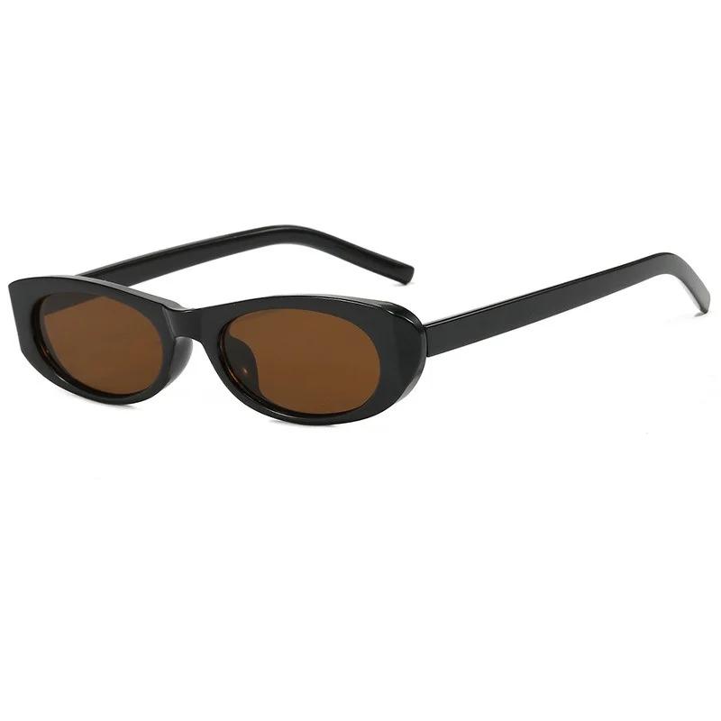 

Vintage Cat Eye Oval Sunglasses Women Brand Designer New Ins Fashion Trendy Small Frame Sun Glasses Shadow UV400 only 1pcs sunglasses
