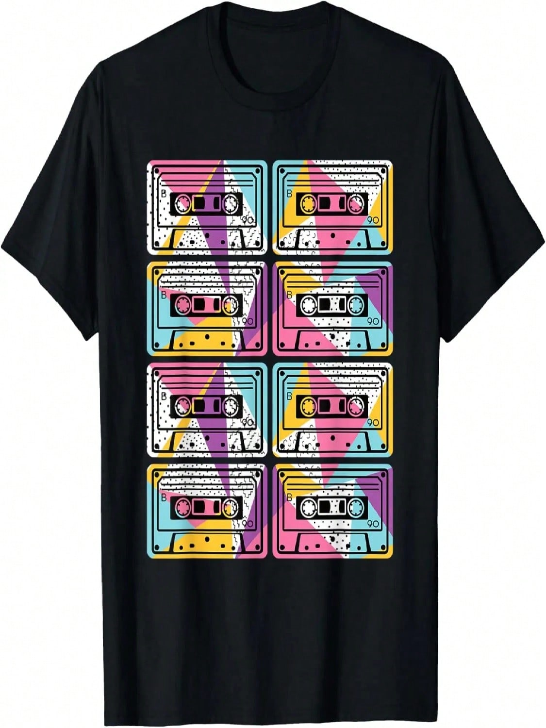 80s 90s Cassettes Theme Party Costume Outfit unisex Wounisex Kids T-Shirt S разноцветный