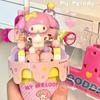 New Keeppley Sanrio Building Blocks Hello Kitty Kuromi Pochacco Cinnamoroll Ice Cream Cone Splicing Model Toy Ornaments Gift