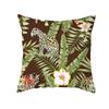 Peach Skin Printed Pillowcase Small Fresh Nordic Green Plant Sofa Cushion Cushion Cover Home Supplies