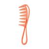 Hairdressing Candy Color Wide Tooth Comb Shark Shape Comb Retro Oil Back Hair Salon Comb Household Hollow Massage Comb Styling