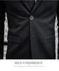 2022 Men's Solid Color Two-Button Suit & Trousers Set
