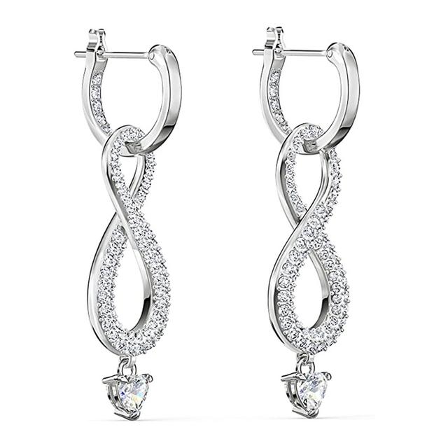 Fashion Bridal Wedding Earrings Dazzling Zirconia Pendant Jewelry for Engagement Ceremony Trendy Modern Style Accessories