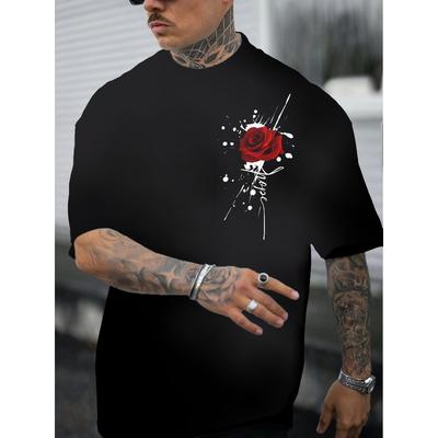 Neues stilvolles lässiges Herren-T-Shirt mit kurzen Ärmeln und Rundhalsausschnitt, lockere Passform, Oversized, cool, lässig und modisch