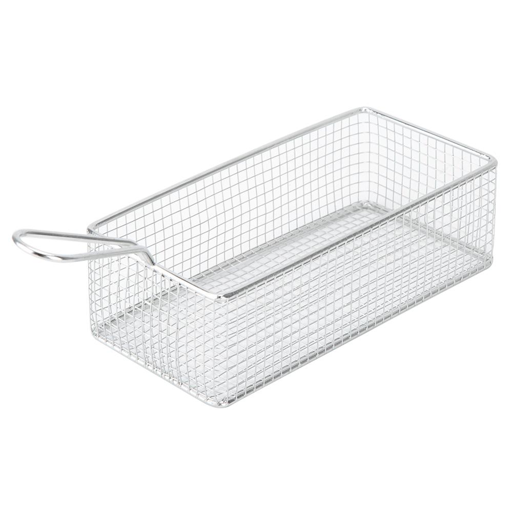 Mini Pommes Frites Lebensmittelkorb aus Edelstahl Netz Pommes Frites Chip Sieb Küchenwerkzeug