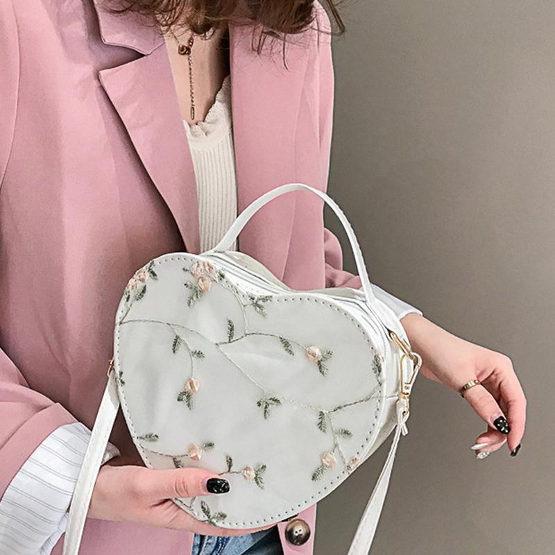 Women's Heart Shaped Wild Messenger Bag Shoulder Bag Fashion Handbag SHAN Women's Heart Shaped Wild Messenger Bag Shoulder Bag Fashion Handbag SHAN