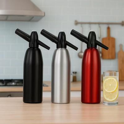 Aluminum Soda Siphon Gun - 1000ML Sparkling Water Maker for Cocktails