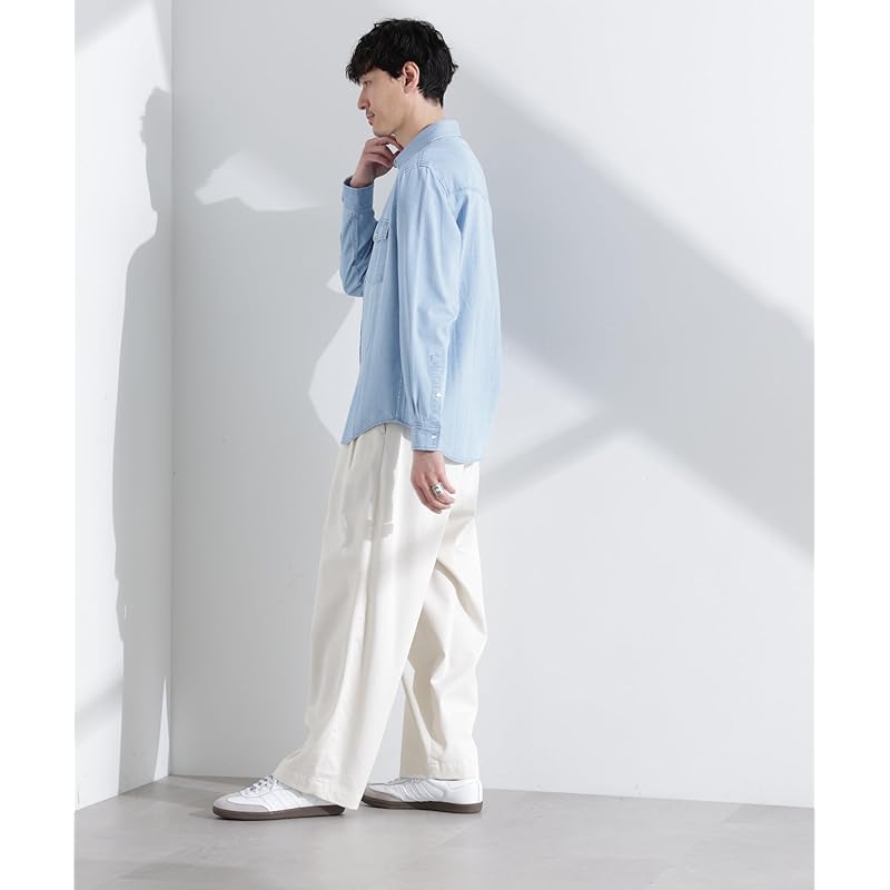 [Nano Universe] MC” TIMELESS WARDROBE denim shirt men's M 111 L.Blue 668-5120222