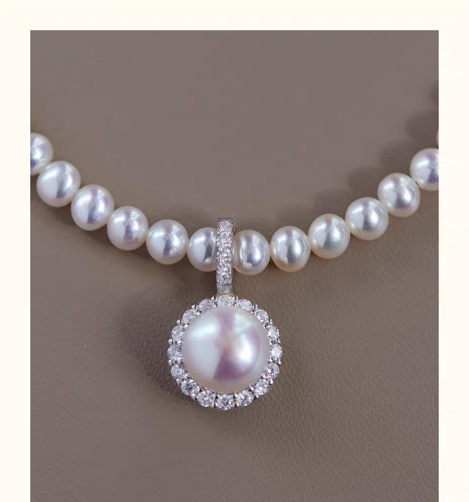 Luxury French Pearl Layered Necklace for Women - Unique Silver Clavicle Chain Choker, 2024 Trendy Design
