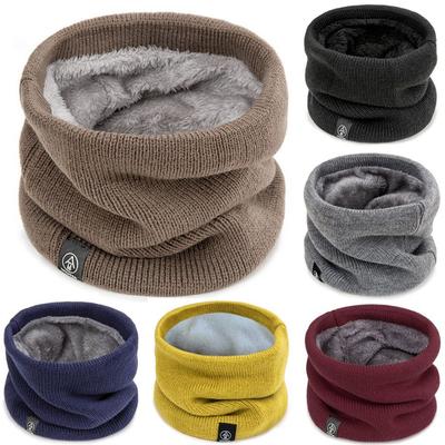 Knitted Neck Warmer Sport Scarf Face Mask Winter Scarves Women Men Soft Skating Running Warm Wool Fur Thick Men Neck Scarves
