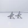 Korean Diamond-Inlaid Dragonfly Zircon Stud Earrings for Women - Cute Sweet Gift