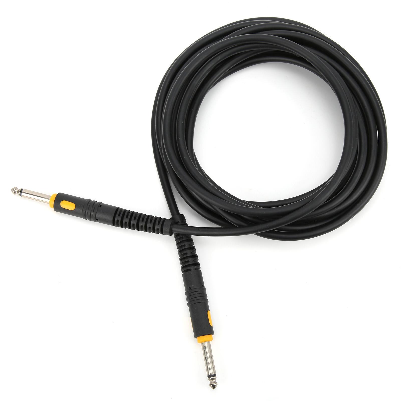 

Guitar Cable Black Injection Head Cord Electric Instrument Accessories for Bass Electric Piano6 Meters