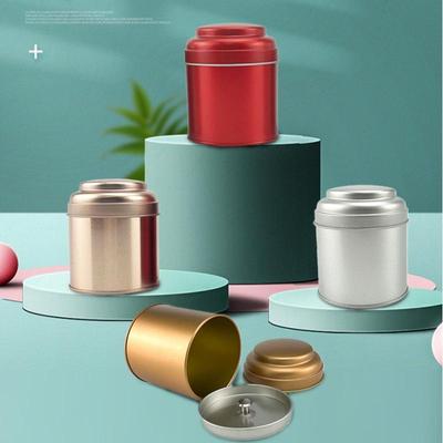 Botes de Té Pequeños de 50G con Tapas Dobles Herméticas, Mini Caja de Lata y Botes de Cocina Redondos Pequeños para Té
