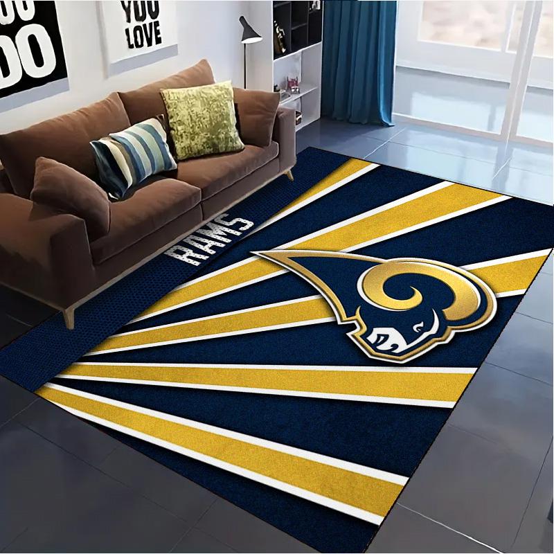 Tappeto Los Angeles Rams per Soggiorno Camera da Letto Casa Decorazione Divano, Tappetino Antiscivolo per Giochi Bambini
