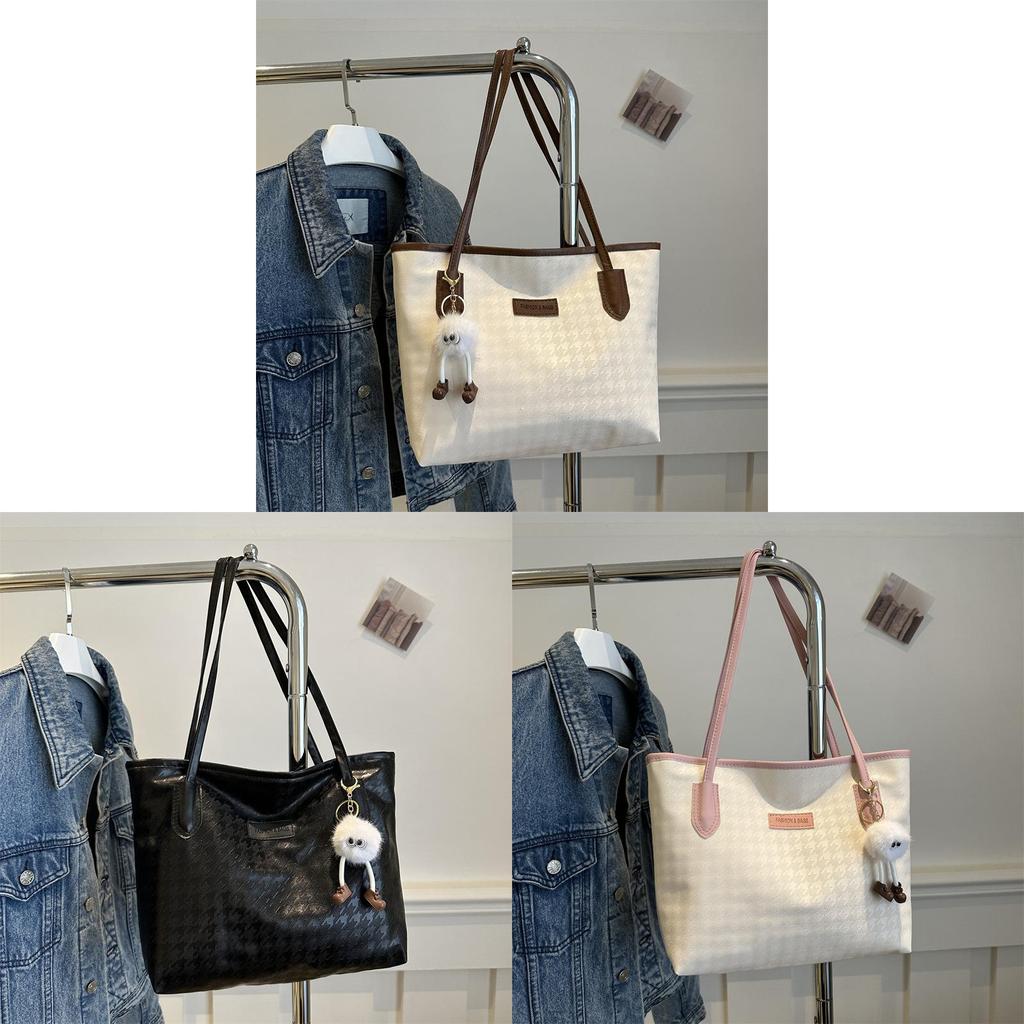 Fashion Student Bag Large Capacity Pu Shoulder Bag With Zipper Closure For School And Work