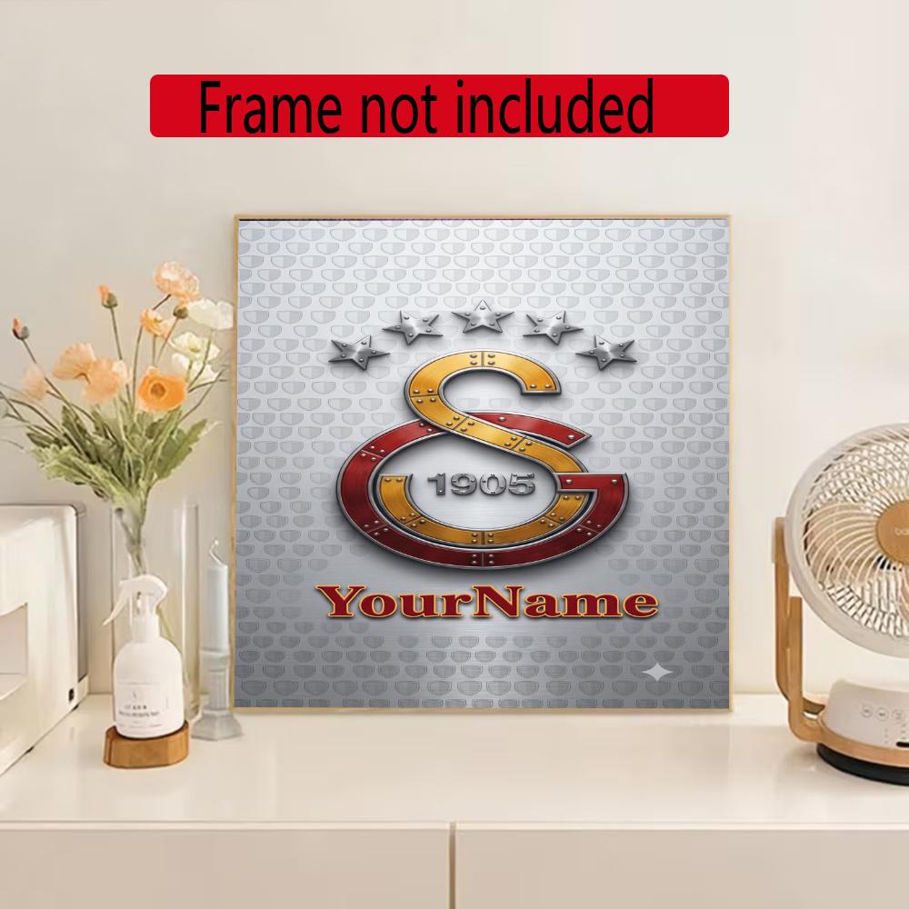 Galatasaray Customize Text Diamond Painting Round Diamond Mosaic Suitable For Beginners Diamond Painting Rhinestones Gift Frameless