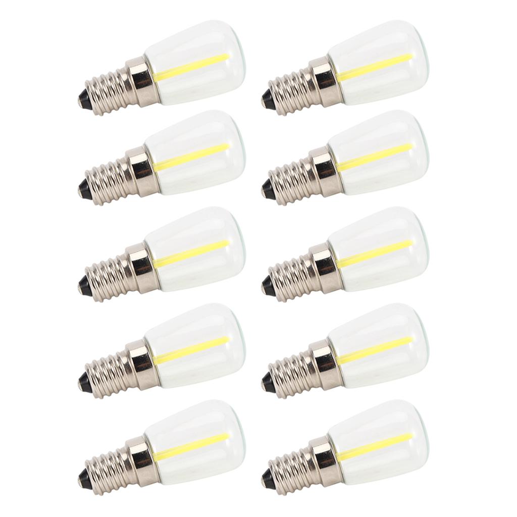 10Pcs E14 Long Filament Mini LED High Brightness Light Bulbs 1.5W AC230V