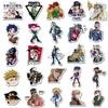 50db/csomag Anime Jojos Bizzare Kalandmatricák gitár Poggyász Laptop Kerékpár Hűtő Gördeszka Graffiti Matrica Játékok