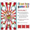 Carnival Clown Toss Game Banner With Bean Bags For Kids And Adults In Carnival Party Activities