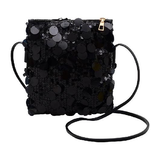 Fashion Fashion Sequined Mobile Phone Small Square Bag Female 2025 New Niche Design Western Style Shoulder Bag Mini All-match Chain