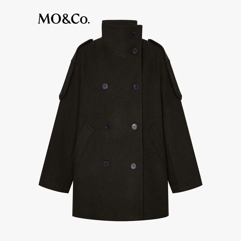 MO&Co. Women's Wool Blend Double-Breasted Coat