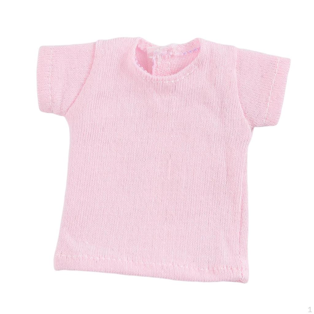 1/6 Female Action Figure Short T Shirt Crew Neck Accessories Durability Fashion, Professional,