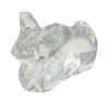 TreegoArt Clear Crystal Statue Nandi Idol Small Sculpture Figurine Showpiece Item for Home Decor - Pack of 1