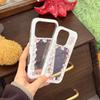 Festive Cute Cartoon White Sparkly Christmas Po Frame Phone Case for iPhone 17 16 15 14 11 12 13 Pro Max Plus Back Cover