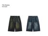 Hongkong Retro Herren Locker Weitbeinige Denim Shorts - Trendiger Vintage Sieben-Punkt-Stil