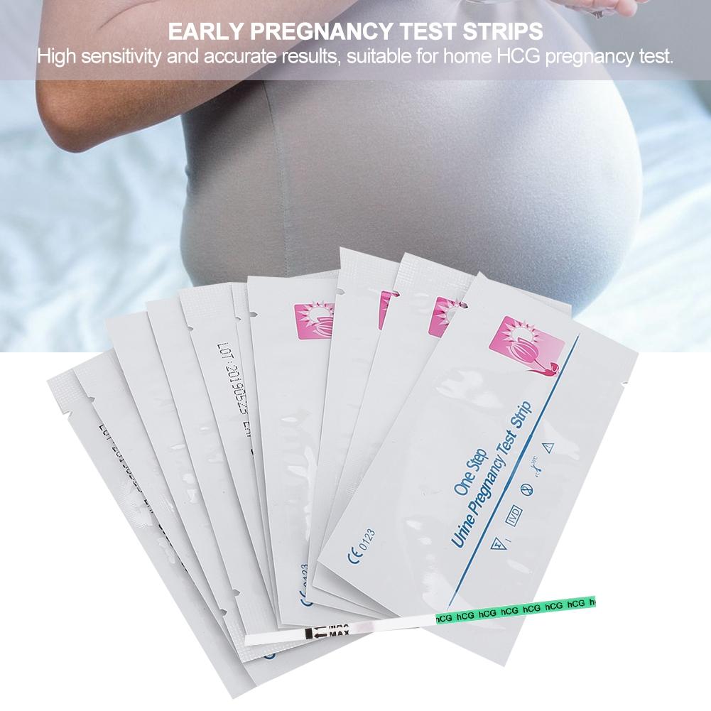 10ks testovacích proužků pro domácnost v časném těhotenství Testování HCG moči v časném těhotenském testu